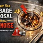 Garbage disposal broken and making loud noise in a stainless steel sink